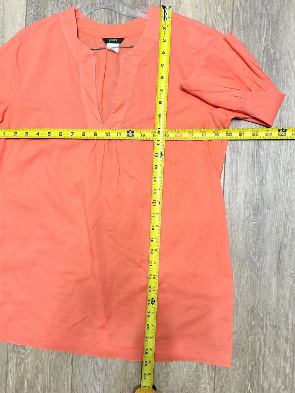 J. Crew Coral Lightweight Tunic Top lightweight cotton